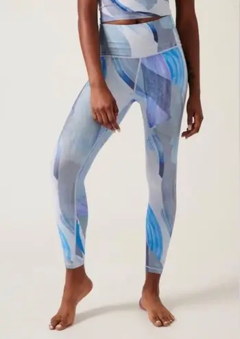 Athleta Women’s  Vibrance Snowball Blue Leggings and Tank Top Set Size S