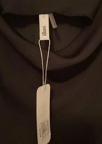 Glam Black Scrunched Tank Top/Crop Top