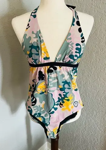Missoni Printed Halter One-Piece Swimsuit, Size 42 Euro (8 US) Multi Color, NWT