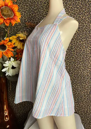 Doe & Rae ✅3/$30✅ NWT  Striped Cotton Halter Neck Tank Blouse | MEDIUM |