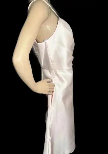 Alfred Sung NWT D777 Satin Twill V Neck Cocktail Dress In Blush Pink Size 12