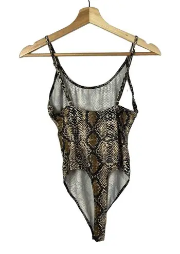 Boutique Snake Print Sleeveless Bodysuit S