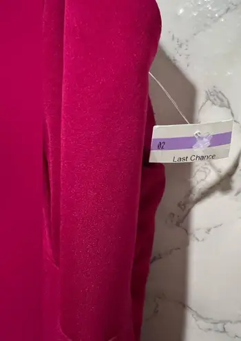 Katie May Edgy Cutout One Shoulder Gown, Magenta