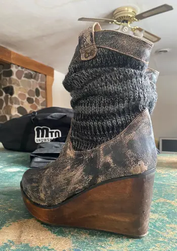Bed Stu Bruges Wedge Slouch Boots Gray Size 8 88 64 Off Retail From Kenzie