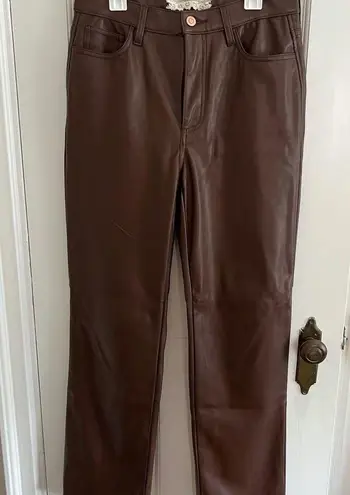 Altar'd State Brown Faux Leather Pants