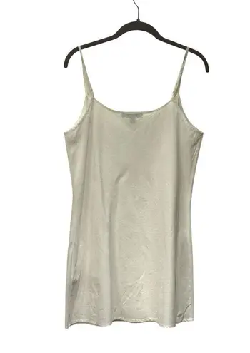 ALLSAINTS Mini 100% Organic Cotton Minimalist Neutral Bridal V-Neck Slip Dress 6