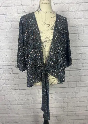 West Kei Front Tie Blouse Layering Top Made In The USA Women Size S