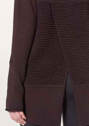 Lululemon Sit In Lotus Wrap II Black Cherry Cardigan