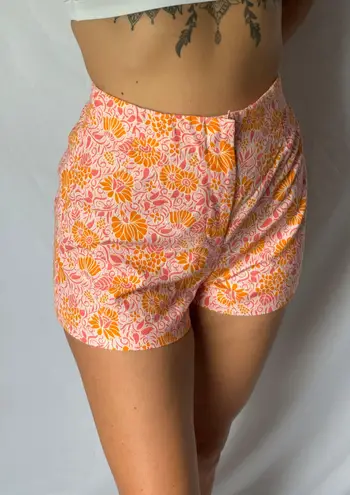 Zara Floral Shorts Size L