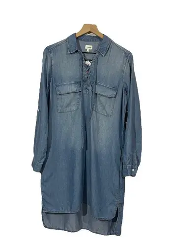 NWT Sneak Peek Tie Up Chambray Shirt Dress