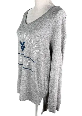 Spirit West Virginia University Womens Top Sweater Brushed Gray Pullover S New