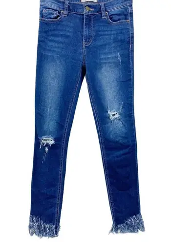 Free People  Womens 24 Great Heights Frayed Skinny Jeans Mid Rise Ankle