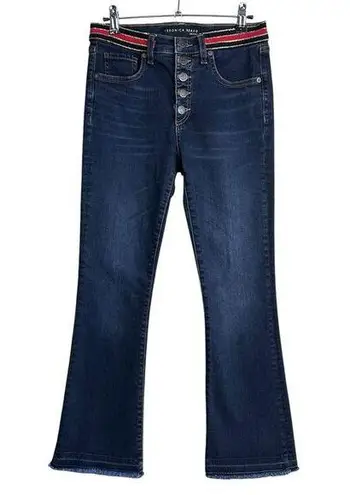 Veronica Beard Carolyn 10" Baby Boot Jeans Size 26 Cropped Button Fly High Waist