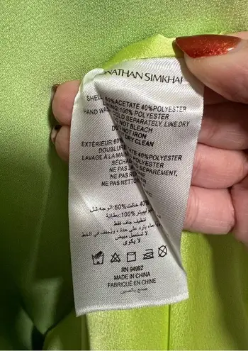 Jonathan Simkhai NEW NWT Sevilla Crochet Ring Midi Dress Lime Green