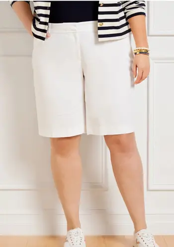 Talbots NWT‎  Perfect Short 11" In White Size 18W Petite thumbnail 1