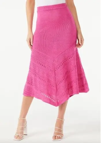 Sofia Jeans Sofia Vergara Crochet Tank Top XS Midi Skirt M Set Barbie Barbiecore Pink