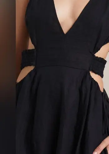 Bec & Bridge Bec Bridge black linen cut out Noelle maxi dress sz 6 quiet luxury wedding guest