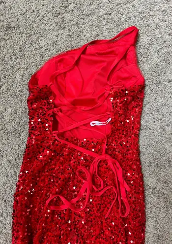 Amazon Red Sparkly Dress