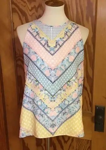 Anthropologie pastel chevron dressy tank top