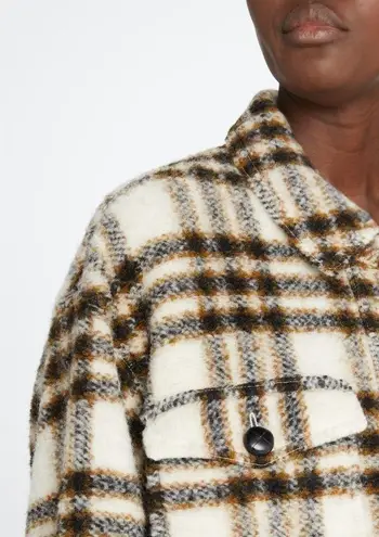 Isabel Marant 💕 ETOILE💕 Harveli Checked Coat ~ Plaid Ecru 36 EU NWT