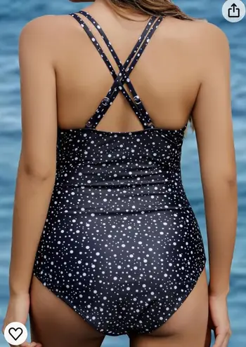 One Piece COCOPEAR Women's V Neck Tummy Control Swimsuit Ruched High Waist Swimw