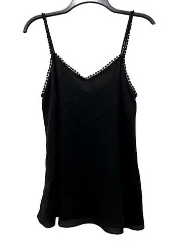 Alexander McQueen Lace Trim Silk Camisole in Black, Size 38, NWT