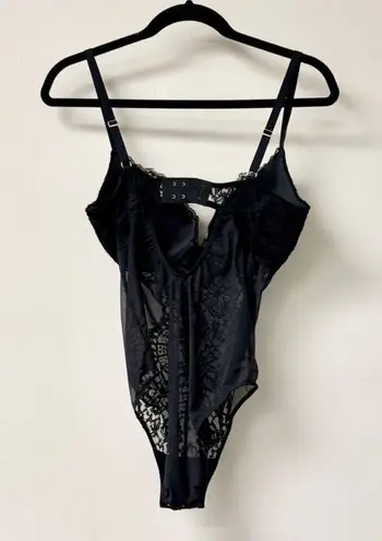 Wolford Belle Fleur Lace Forming Underwire Push Up Corset Bodysuit Black Women M Size M