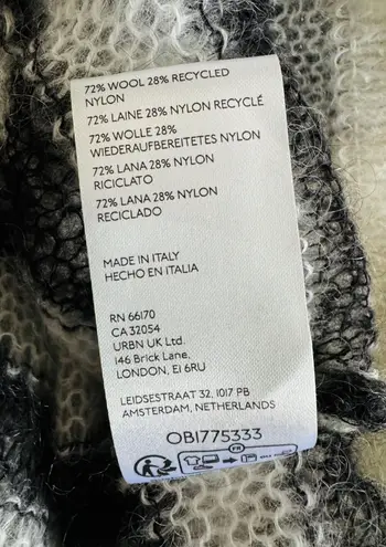 Maeve Sheer Oversized Italian Wool Sweater, Size S