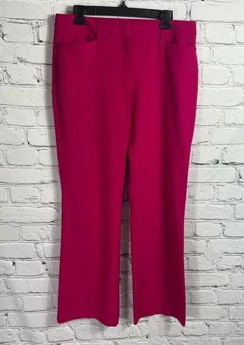 Women's New York & Company Bright Pink Classic Stretch Dress Pants Size 8 (A1)