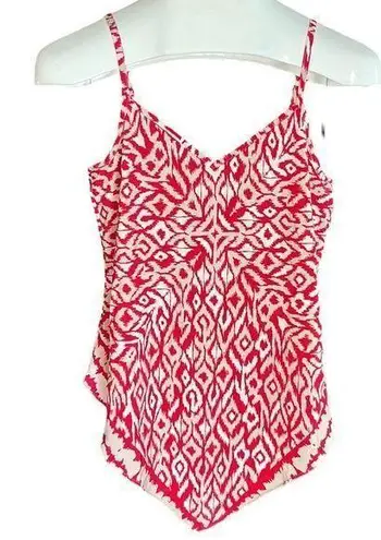 Inc International Concepts scarf border tank top Red Size 4