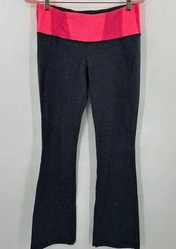 Lululemon Women's Pink Gray Groove Flare Athletic Yoga Lounge Pants Size 10‎