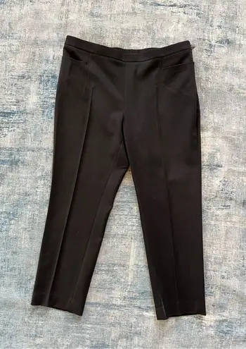 Akris Punto Black Tapered Leg Ankle Length Dress Pants Size 14