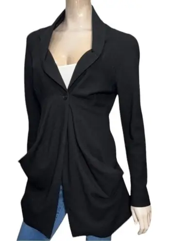 Alexander McQueen Women’s 38 4 S Black Slouch Pockets One Button Jacket Blazer