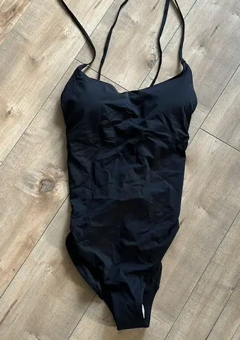 Everlane NWT  Women’s The String One-Piece Swim Suit Black Sz XL