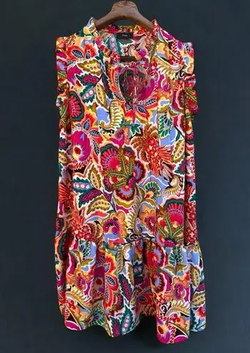 Maia Bright Floral Dress Pink Size 1X