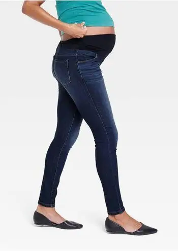 Isabel Maternity Women over the belly Jeans Sz. 14 Drk Blue NWOT Jeggings