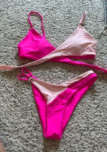 Hot Pink Bikini Set Size M