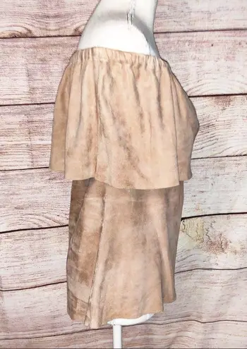 AS by DF Cape Horn Off the Shoulder Suede Top Size