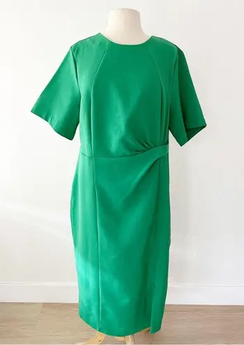 Eloquii Green Twist Front Sheath Dress | 18