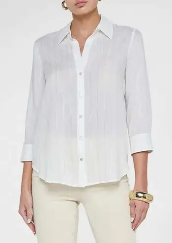 L'Agence camille metallic stripe blouse Size Small