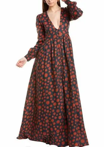 Agua Bendita Frambuesa Erizos Linen maxi dress Size Small