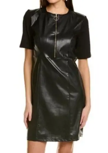 Nanette Lepore NWT Reese Vegan Leather Shift Dress Size 4