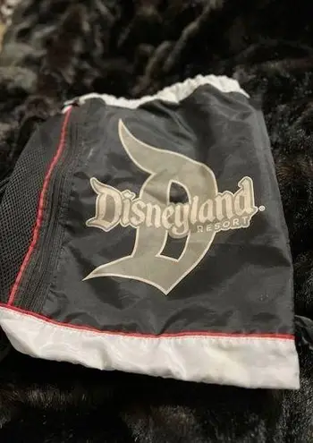 Disney Genuine Disneyland Resort black grey Drawstring Cinch Shoulder Bag