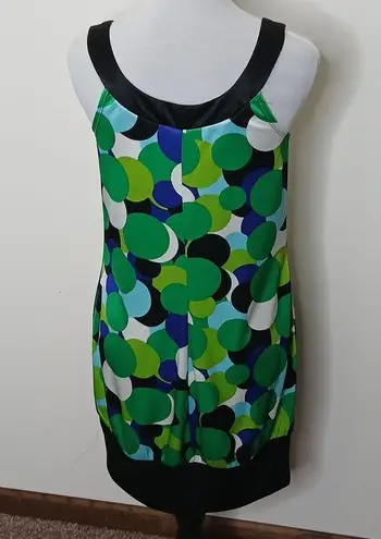 Iz Byer  California circle print sleeveless scoop neck mini dress size small