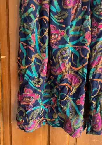 Vintage Kara & Co Amazing Multicolor Stretched Skirt/ 2 Side Pockets Multiple Size 14