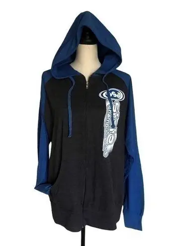 Independent Trading Company Hooded Cardigan Size L Gray Size L