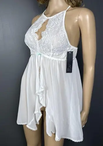 Apt. 9  Intimates Size Medium Chemise Babydoll White Bridal High Neck Lingerie