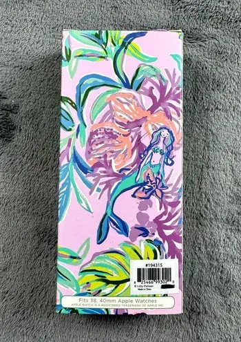 Lilly Pulitzer  Apple Watch Band 38 40mm Mermaid The Shade Leather Preppy NEW