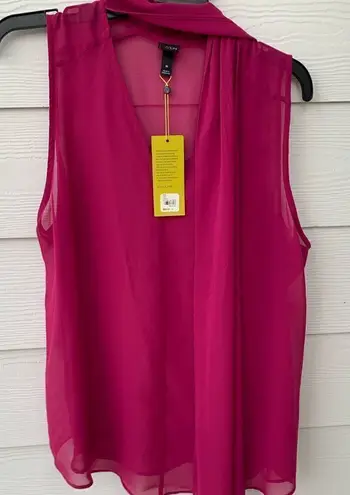 6th & Lane Fuschia Transparent Blouse size 16 Junior Pink