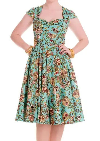 Hell Bunny Calvera Day of the Dead Floral Sugar Skull Dress